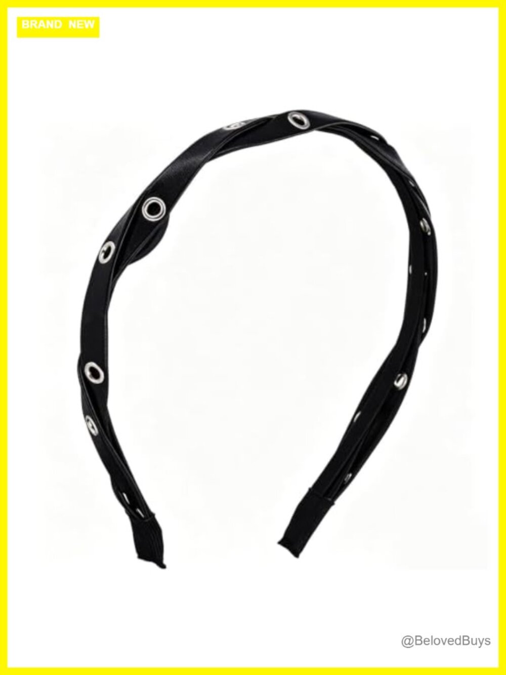 Faux Leather Grommet Headband Punk Alternative Hair Accessories